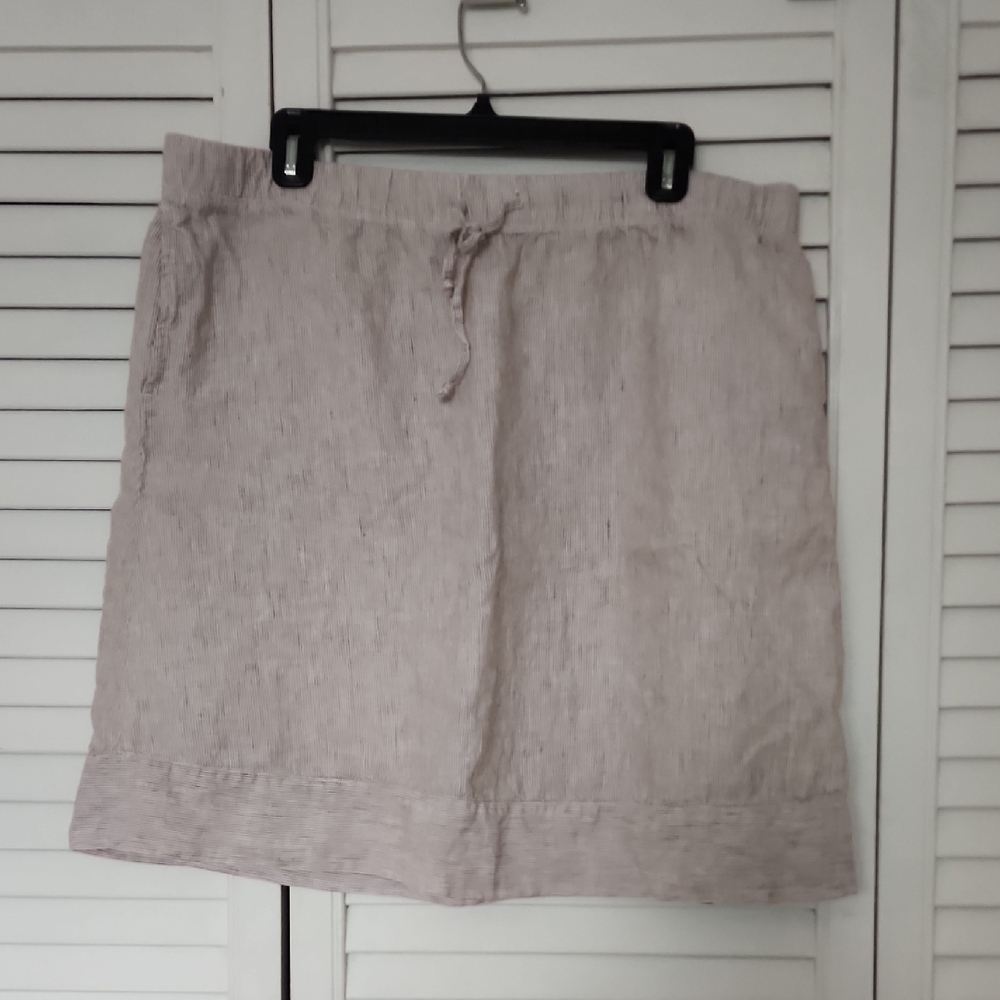 J. Jill Light Tan Mini Skirt